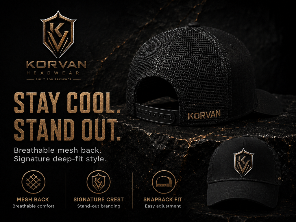 KORVAN Mesh-Back A-Frame Cap