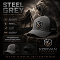 KORVAN Gunmetal Grey Mesh-Back Trucker Cap